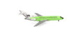 Herpa Wings	Braniff International Boeing 727-100 - solid lime green   N300BN